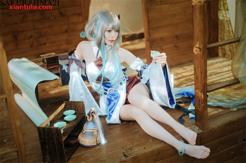 樱岛嗷一那图片作品欣赏，八重神子美得让人治愈